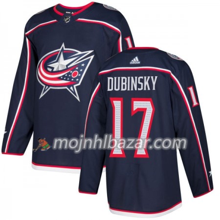 Dresovi Columbus Blue Jacket Trikots Brandon Dubinsky 17 Adidas 2017-2018 Navy Plava Authentic - Muške